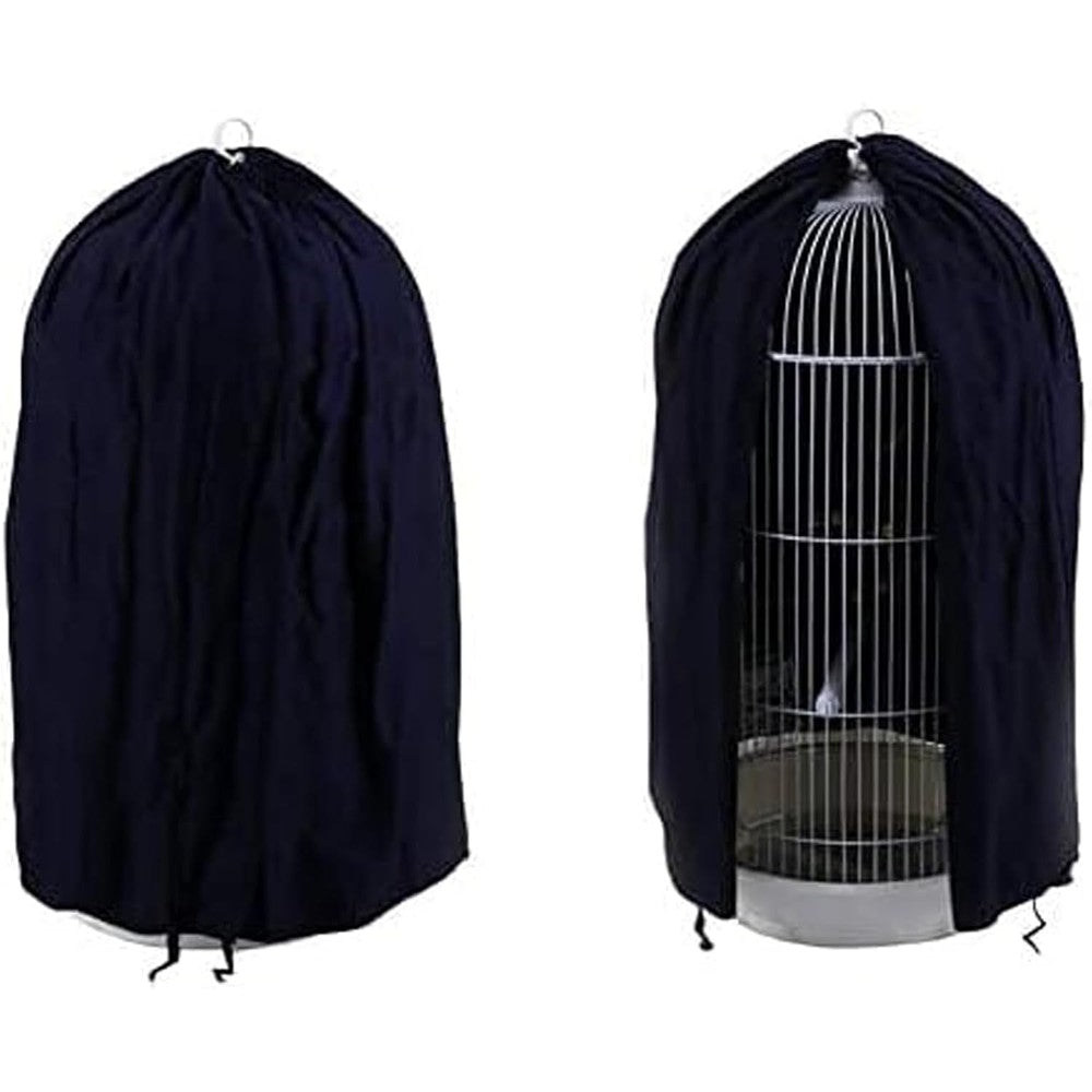 AJFHKJ black round dome top bird cage cover shield front view for small birds