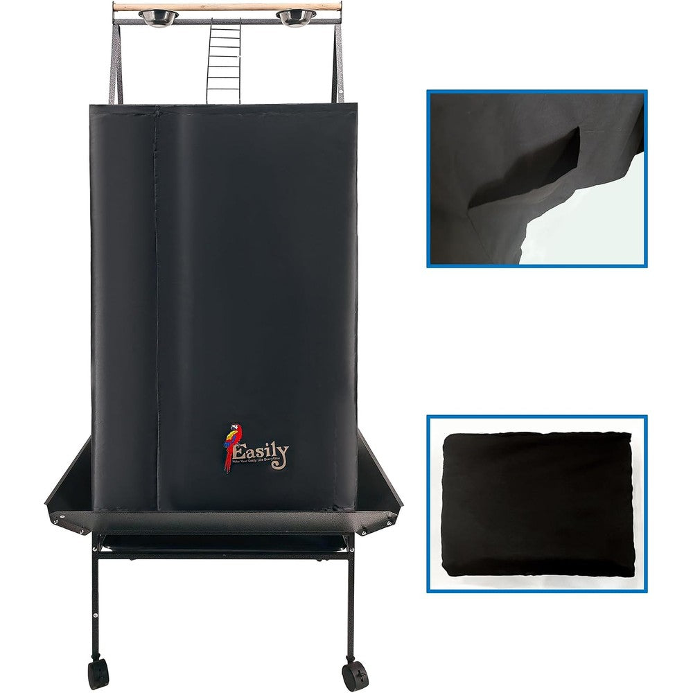 Easily Good Night Bird Cage Cover front view with magnetic buckle