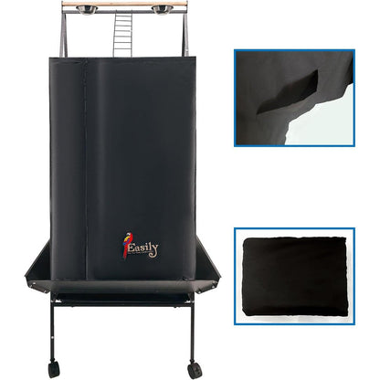 Easily Good Night Bird Cage Cover For Large Bird Cage With Play Top Blackout Shading Fabric With Storage Pocket 68 Inch