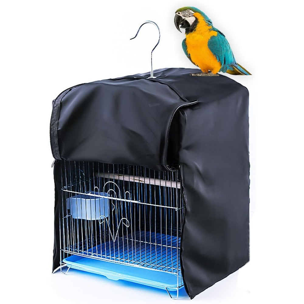 Wzttdm Good Night Blackout Bird Cage Cover Shield Windproof and Lightproof High Density Polyester Fabric for Small Parrots and Parakeets 13 by 12.2...