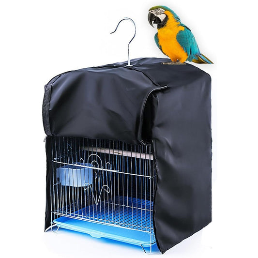 Wzttdm Good Night Blackout Bird Cage Cover Shield Windproof and Lightproof High Density Polyester Fabric for Small Parrots and Parakeets 13 by 12.2...