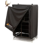 Perfitel Universal Large Bird Cage Cover Black front view showing blackout fabric
