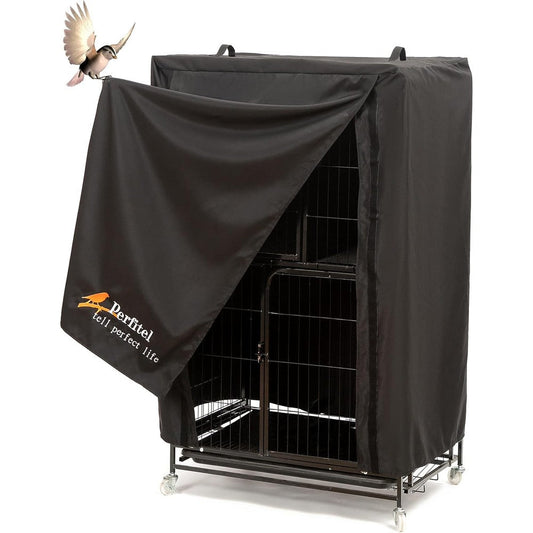 Perfitel Universal Large Bird Cage Cover Blackout Good Night Birdcage Cover Durable Breathable Washable Material 32 By 21.5 By 48 Inches
