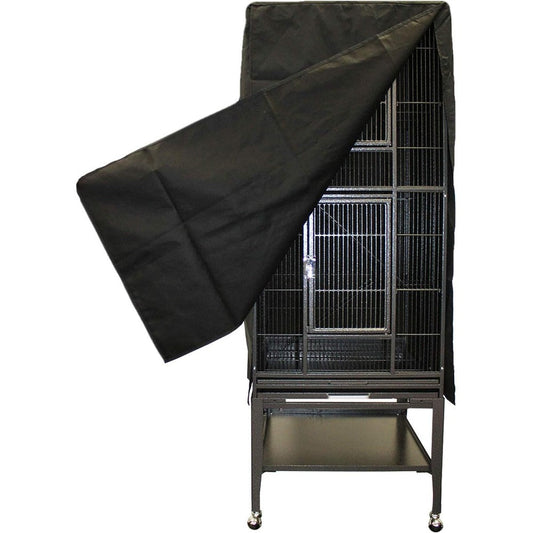 Exotic Nutrition Madagascar Cage Cover Durable And Custom Fitted Black Polyester Protective Enclosure For Small Pets