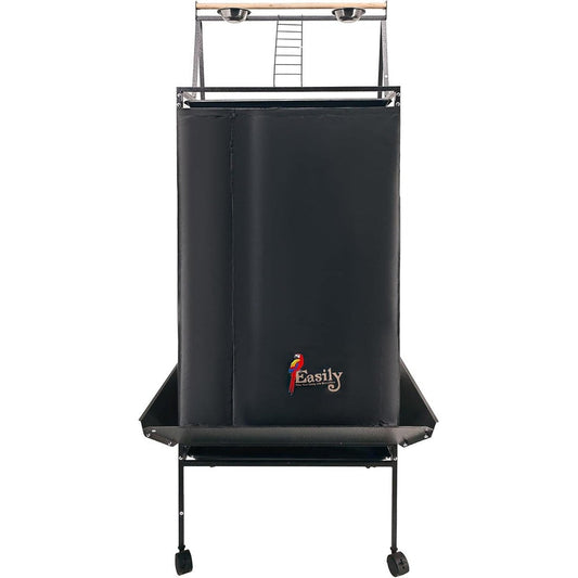 Easily Bird Cage Cover For Large Bird Cage With Play Top Breathable Black Out Light Blocking Shading Fabric Shield Black 68 Inch