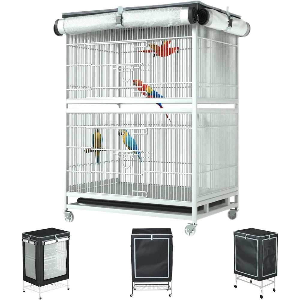 Apolai 7 premium blackout bird cage cover front view for medium cages