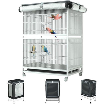 APOLAI 7 Good Night Bird Cage Cover Premium Blackout Pet Enclosure Shield Medium Thirty One Inches By Twenty One Inches By Forty One Inches