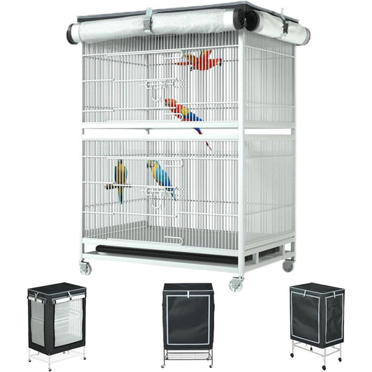 APOLAI 7 Good Night Bird Cage Cover Premium Blackout Pet Enclosure Shield Medium Thirty One Inches By Twenty One Inches By Forty One Inches