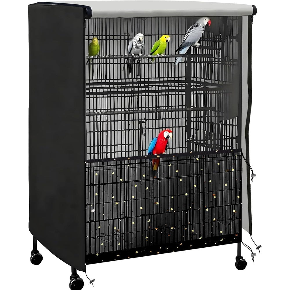 Mieuxlley universal bird cage cover front view with star pattern