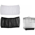 Ismarten Bird Cage Seed Catcher 2 Pack front view with black and white mesh.