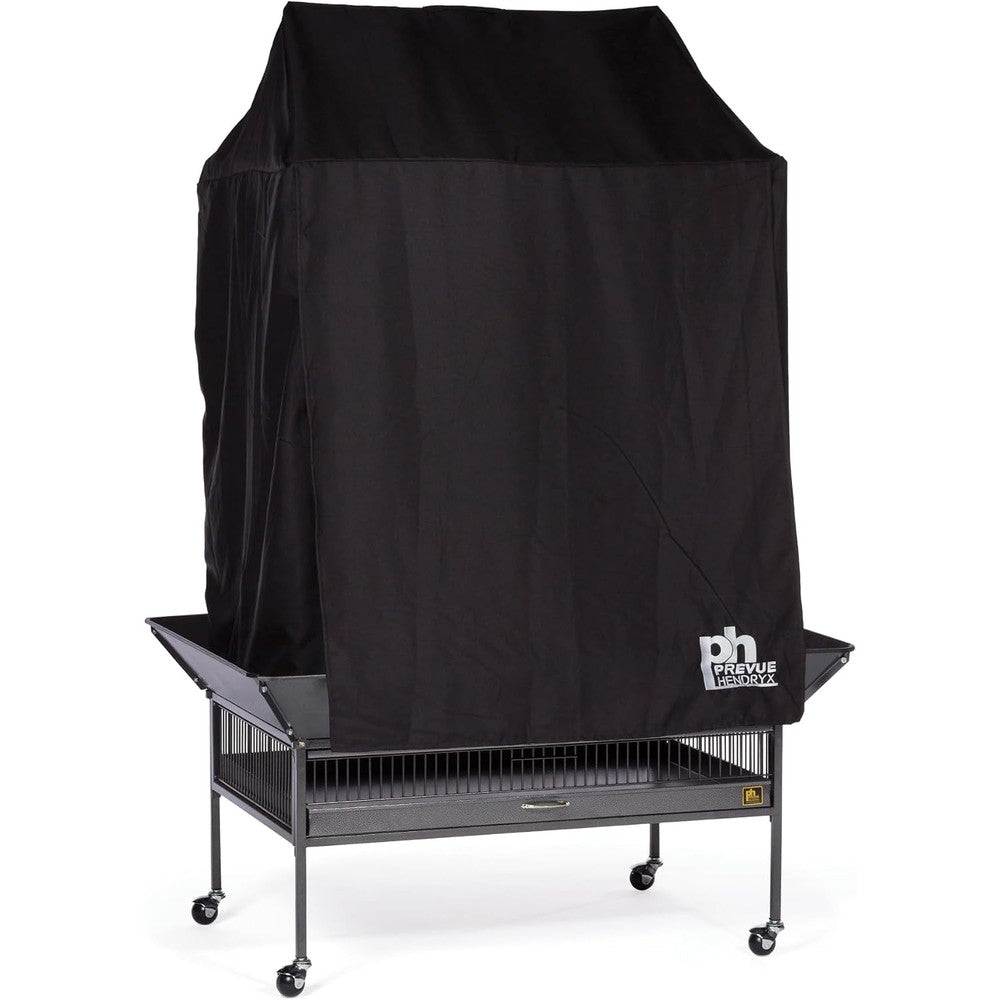 Prevue Pet Products Large Bird Cage Cover in black on a standard bird cage
