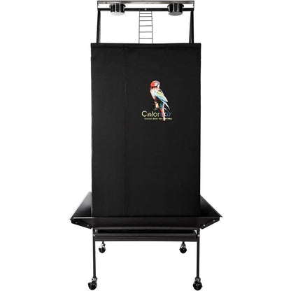 Colorday Good Night Bird Cage Cover For Large Bird Cage With Play Top Patented Black 68 Inch