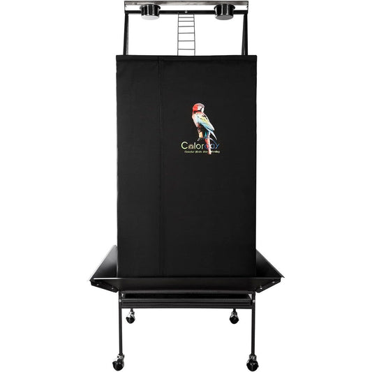 Colorday Good Night Bird Cage Cover For Large Bird Cage With Play Top Patented Black 68 Inch