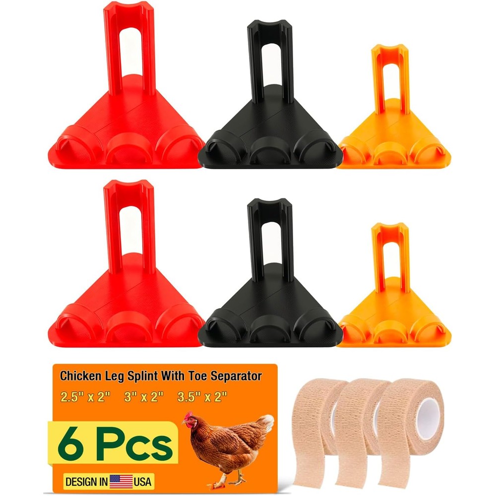 DHOEM chicken leg splints front view multicolor poultry brace