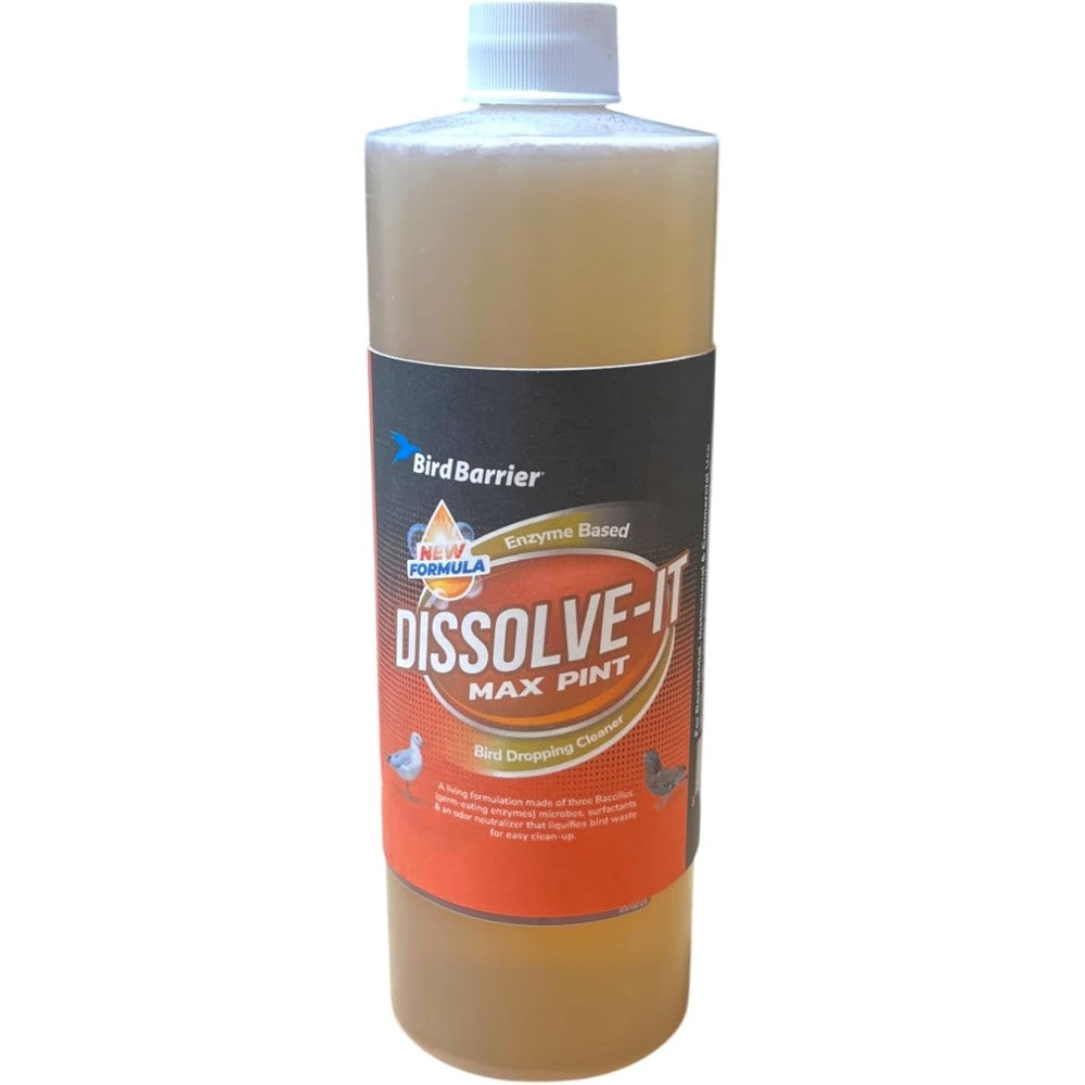 Bird Barrier Dissolve It Max Enzyme Cleaner front view bottle packaging