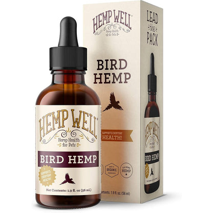 Hemp Well Organic Bird Hemp Oil Supplement For Feather And Everyday Support 2 Ounce