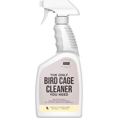 Natural Rapport Bird Cage Cleaner And Bird Poop Remover Bio Enzymatic Plant Based Spray Formula For Parakeets Parrots And Macaws 32 Ounce