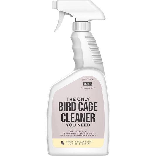 Natural Rapport Bird Cage Cleaner And Bird Poop Remover Bio Enzymatic Plant Based Spray Formula For Parakeets Parrots And Macaws 32 Ounce