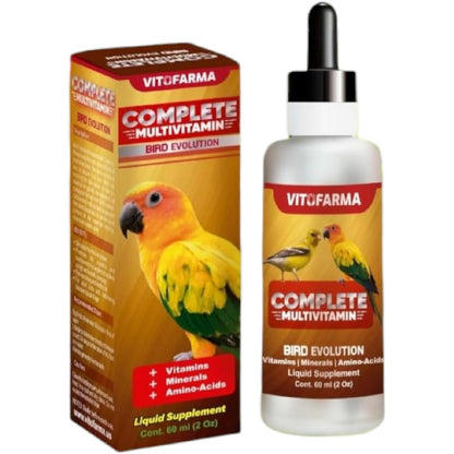 Vitofarma Multi-Vitamin For Birds High-Potency Vitamin And Mineral Liquid Supplement 2.0 Ounce