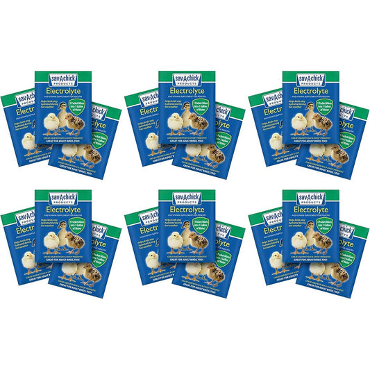 Sav-A-Caf Poultry Electrolyte And Vitamin Supplement Packets For Chickens And Waterfowl Zero Point Two Five Ounce Each Eighteen Count
