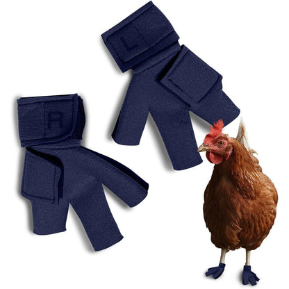 Birdy Bootie Chicken Shoes For Injured Feet Protective Neoprene Poultry Footwear For Bumblefoot Relief Navy Standard Size