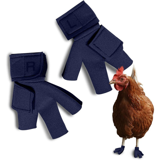 Birdy Bootie Chicken Shoes For Injured Feet Protective Neoprene Poultry Footwear For Bumblefoot Relief Navy Standard Size