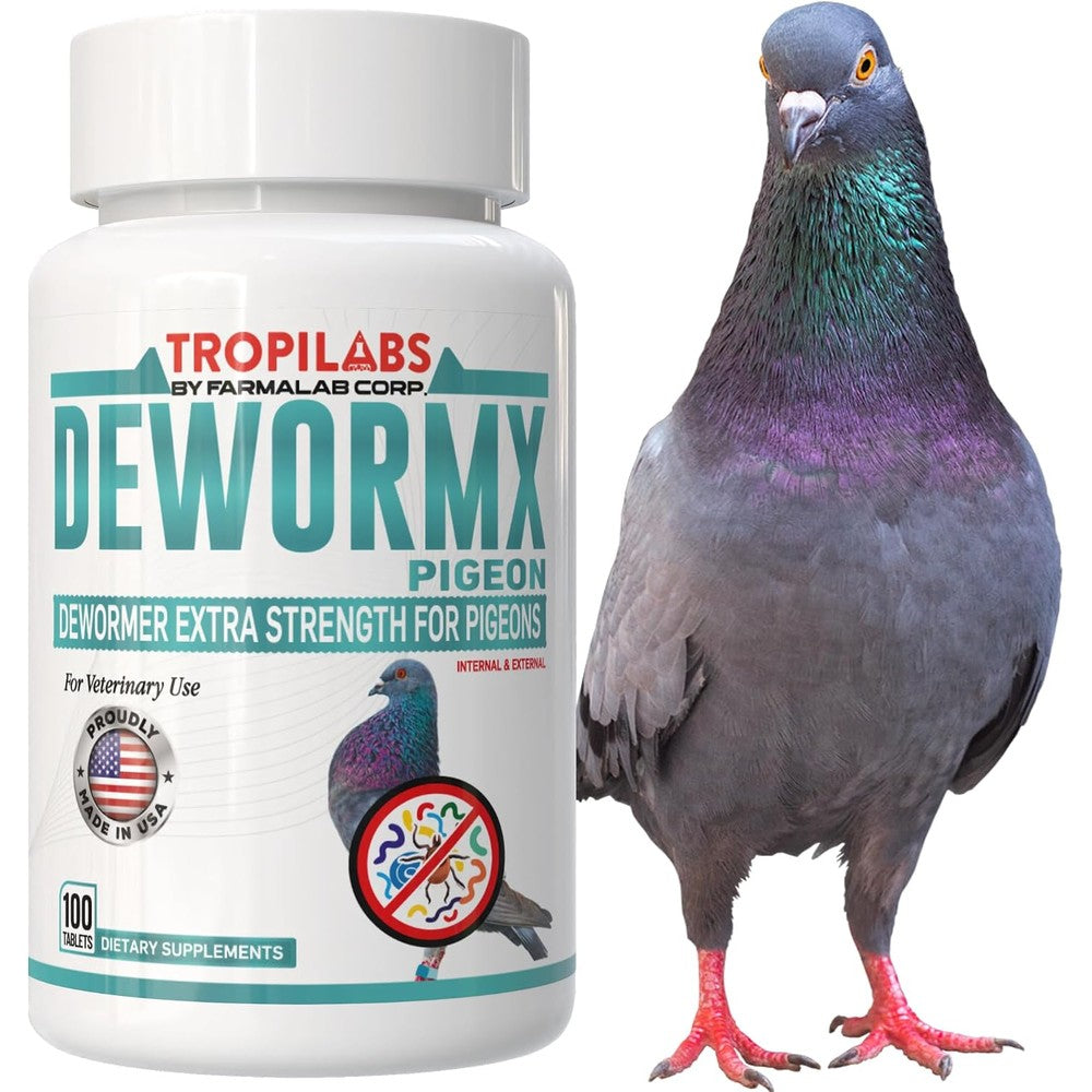 Farmalab Dewormx avian dewormer front view bottle packaging