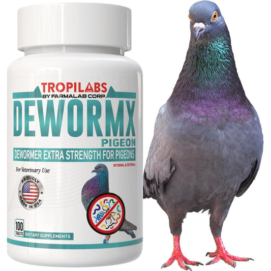 Farmalab Dewormx Natural Avian Dewormer Internal And External Parasite Treatment For Poultry Pigeons And Caged Birds 100 Tablets