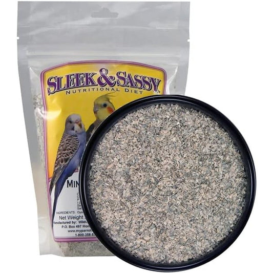 Sleek And Sassy Mineralized Health Grit For Pet Birds With Real Oyster Shell Calcium Fourteen Ounces