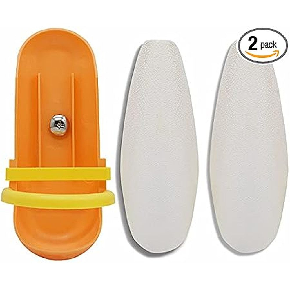 Kingmo Large Bird Cuttlebone with plastic holder front view for avian health