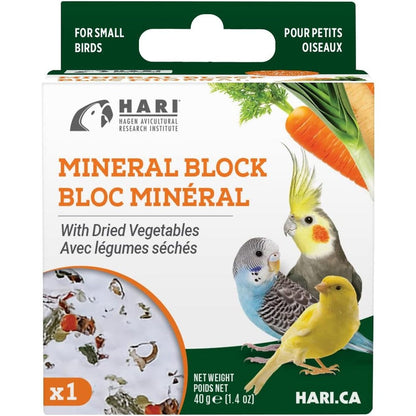 Hari Mineral Block For Birds With Dried Vegetables Calcium Supplement And Beak Conditioner 40 Grams