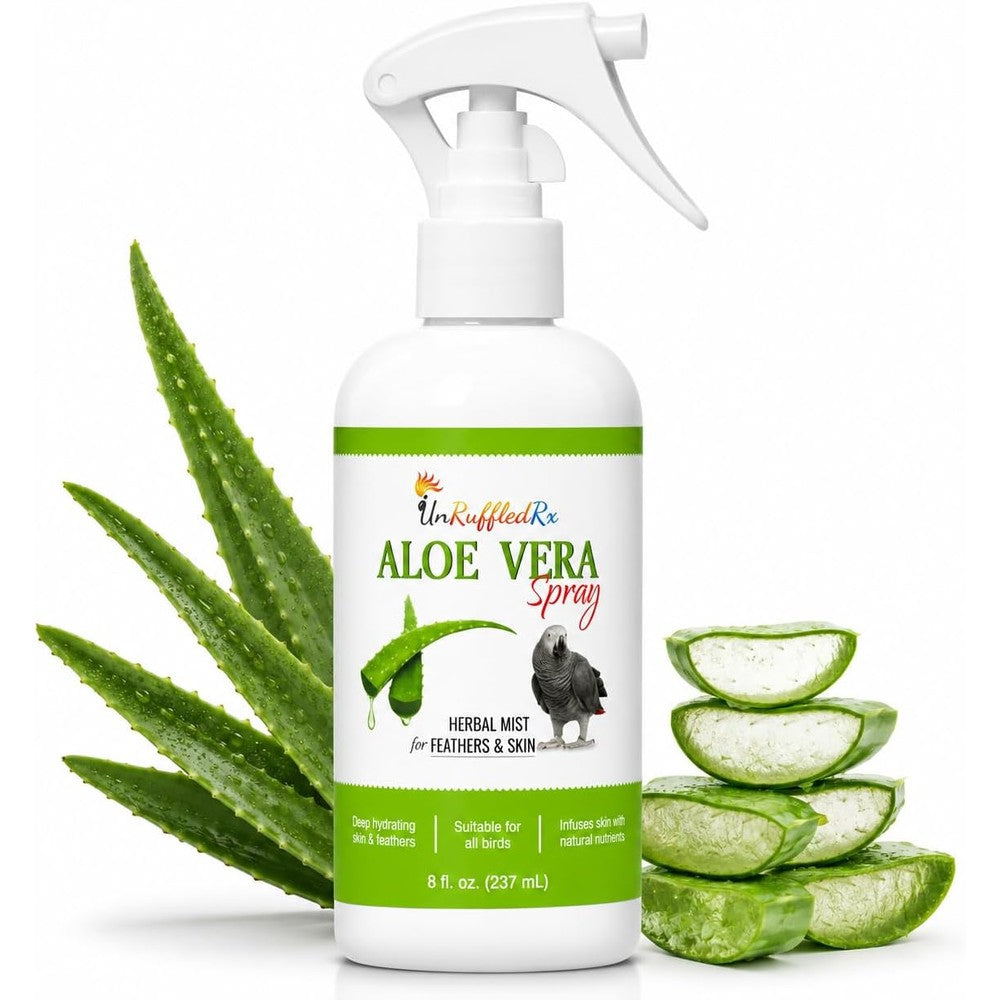 UnRuffledRx Aloe Vera Bird Bath Spray front view 8 fluid ounces bottle