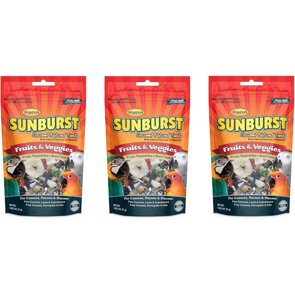 Higgins Sunburst Gourmet Natural Bird Treats front view packaging