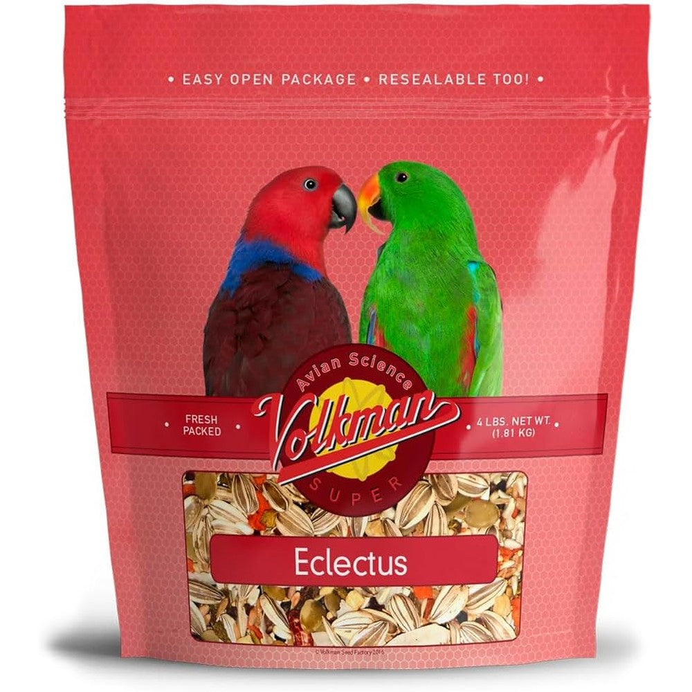 Volkman Avian Science Super Eclectus Bird Food 4 Pound bag front view