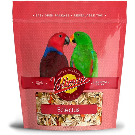 Volkman Avian Science Super Eclectus Bird Food 4 Pound Premium Nutritional Seed And Fruit Blend For Eclectus Parrots