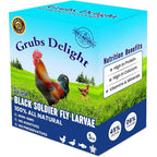 Grubs Delight Dried Black Soldier Fly Larvae 5 Pound front view poultry feed