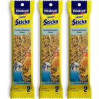 Vitakraft Banana Sticks Parakeet Treat front view of three packs