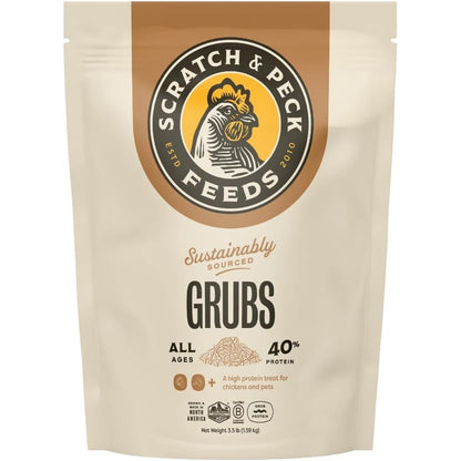 Scratch And Peck Feeds Cluckin Good Grubs Dried Black Soldier Fly Larvae Supplemental Bird Treats For Chickens And Ducks 3.5 Pound Pouch