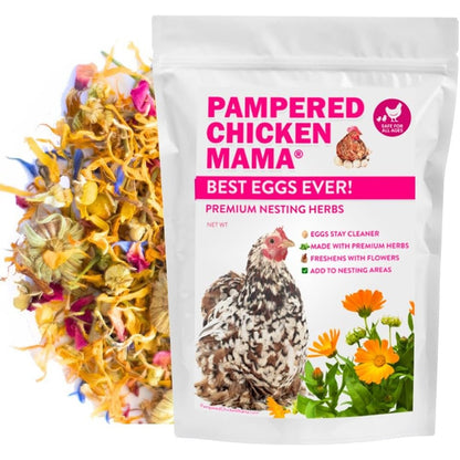 Pampered Chicken Mama Premium Nesting Herbs For Chickens Made With Flowers And Botanicals 20 Ounces