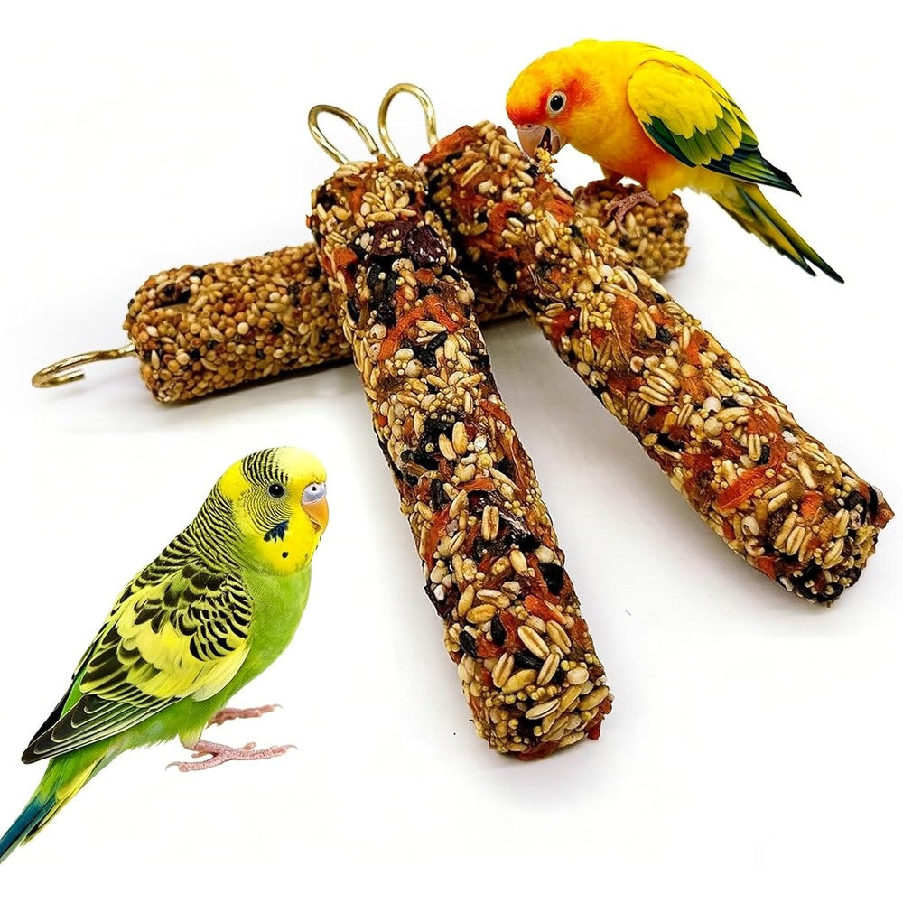 Acsist Natural Parakeet Treat Sticks Vegetable And Grain Style For Birds 3 Pieces Pack