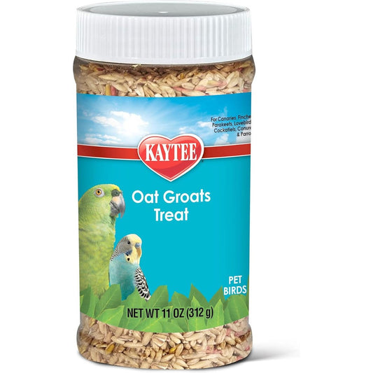 Kaytee Forti Diet Pro Health Oat Groats Treat Jar For All Pet Birds 11 Ounces