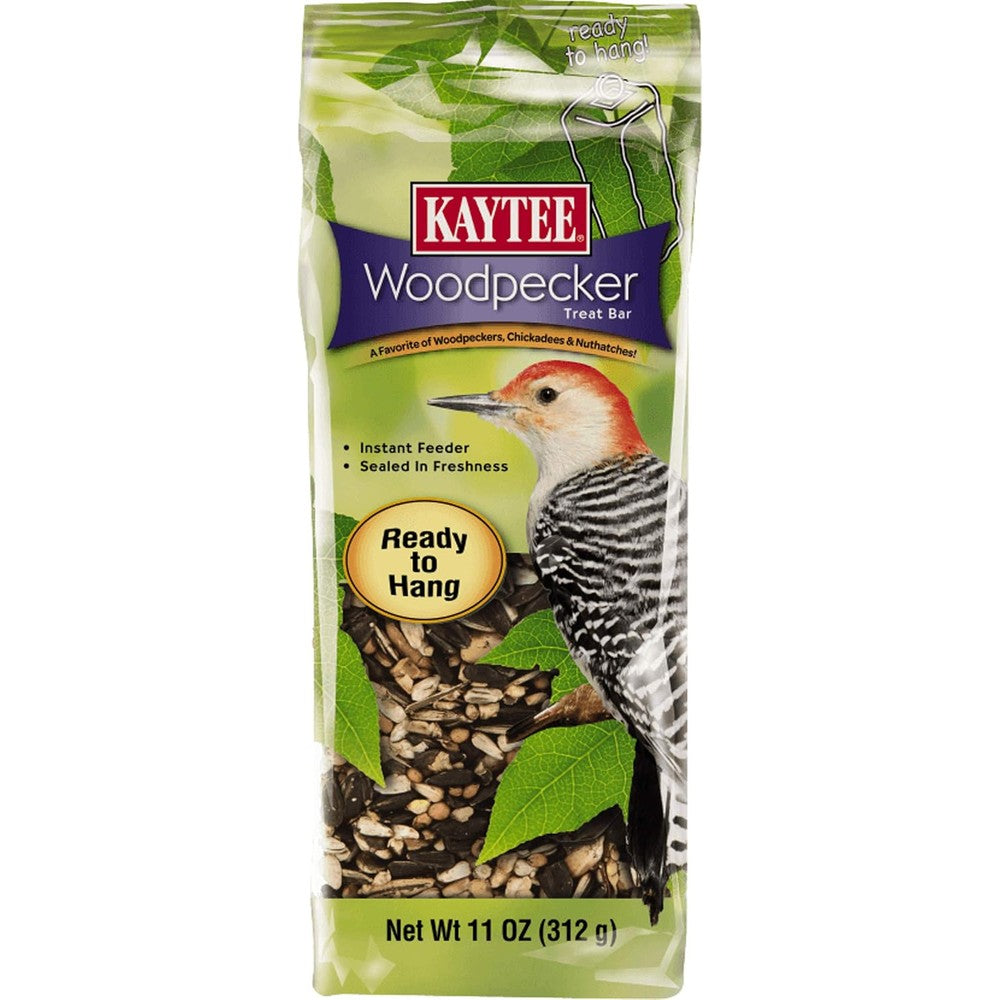 Kaytee Woodpecker Bird Seed Bar 11 Ounce front packaging view