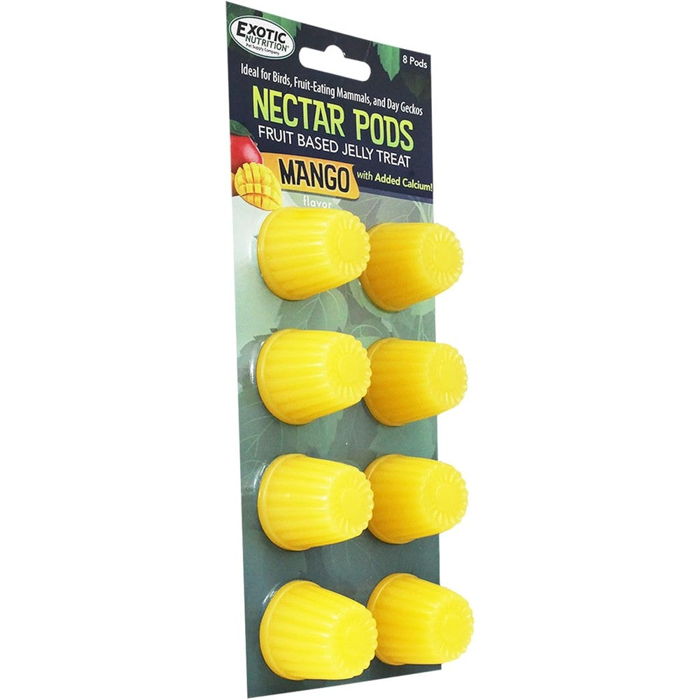 Exotic Nutrition Nectar Pods Honey Calcium Fortified Jelly Fruit Treat For Small Exotic Pets 8 Individual Portions Pack