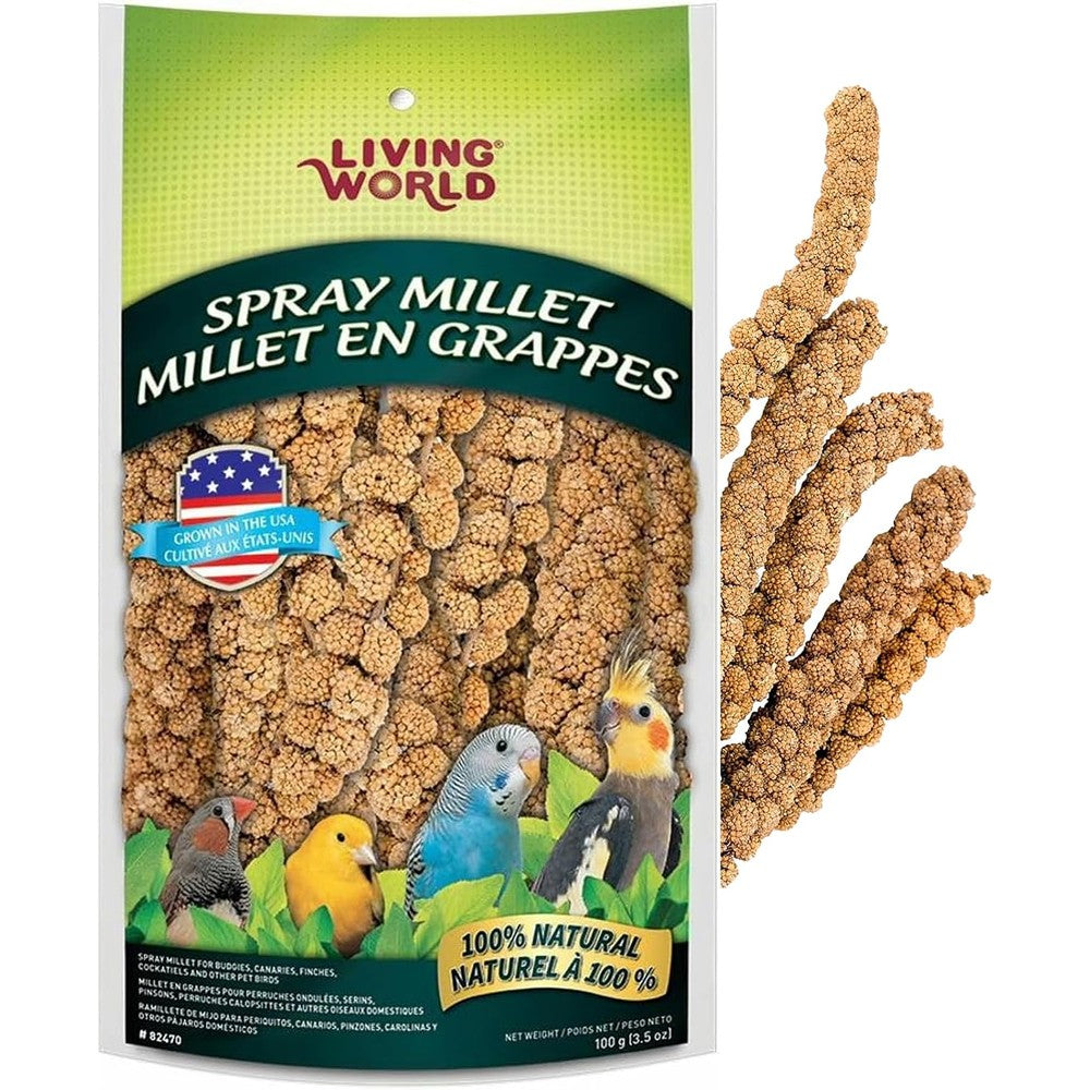 Living World millet spray for birds front view package