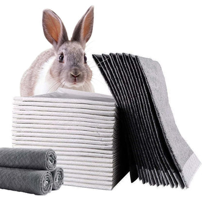 Tfwadmx Rabbit Pee Pads 18 Inches By 24 Inches 100 Count Guinea Pig Super Absorbent Cage Liners Bunny Disposable Training Mats With Charcoal