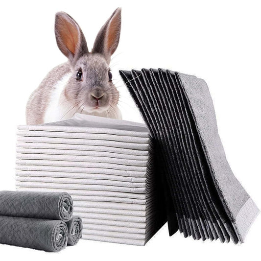 Tfwadmx Rabbit Pee Pads 18 Inches By 24 Inches 100 Count Guinea Pig Super Absorbent Cage Liners Bunny Disposable Training Mats With Charcoal