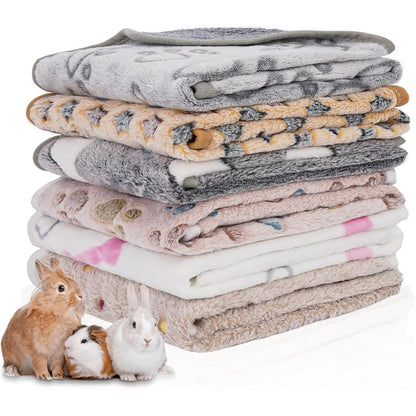 Hobbtree 6 Pack Guinea Pig Cage Liner Washable Fleece Pet Bedding Mats For Small Animals Hamster Rabbit Chinchilla Hedgehog 26x14 Inch Dark Color