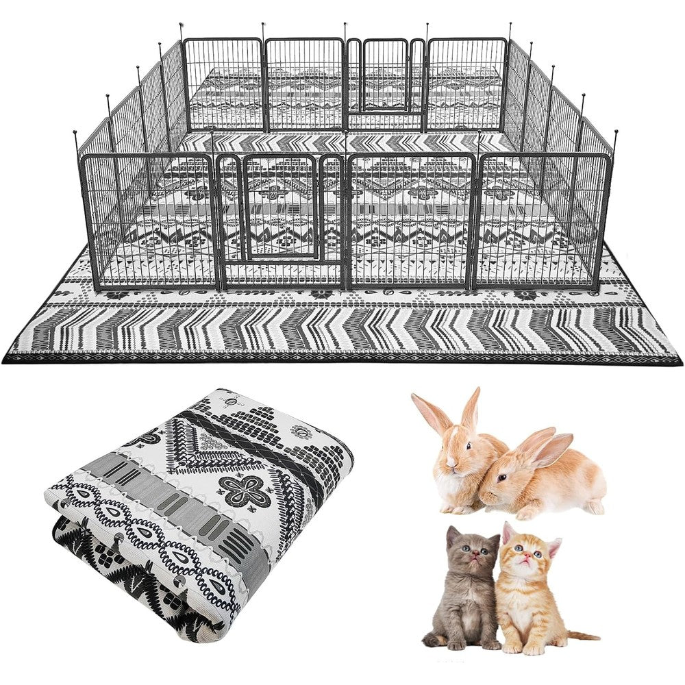 BNOSDM 79 Inch By 55 Inch Large Washable Bunny Cage Liner Reusable Soft Crystal Velvet Floor Mat For Rabbits Guinea Pigs And Small Pets