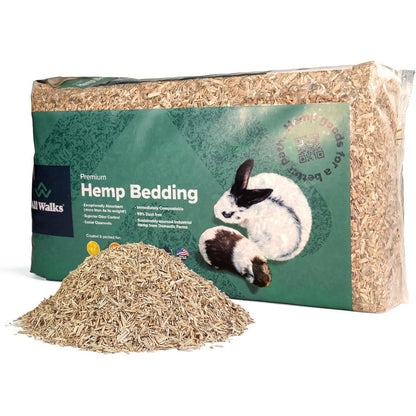 All Walks Hemp Bedding For Small Animals 18.5 Liters 3.7 Pounds Natural Sustainably Sourced Low Dust Odor Control Cage Substrate For Pets