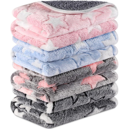 Reginary 4 Pieces Waterproof Guinea Pig Blankets Washable Small Animal Fleece Bedding And Absorbent Cage Liners In Cute Star Pattern 12 X 12 Inches
